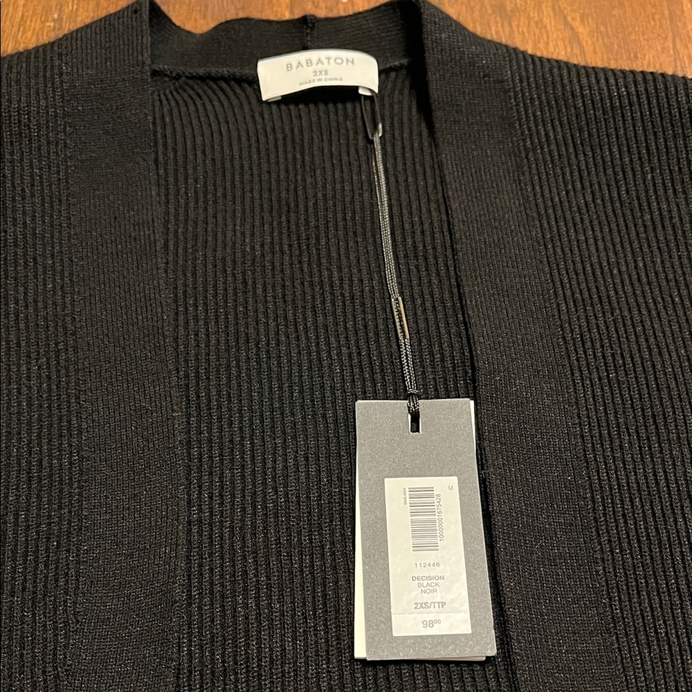 Aritzia Black Cropped Open-Front Shrug - Picture 4 of 5